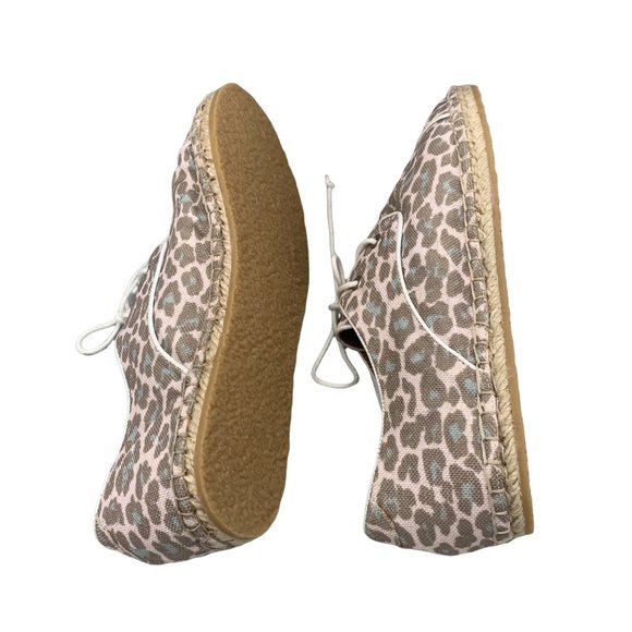Zimmermann Leopard Print Fabric Lace-Up Espadrilles Size 8 - Picture 3 of 9
